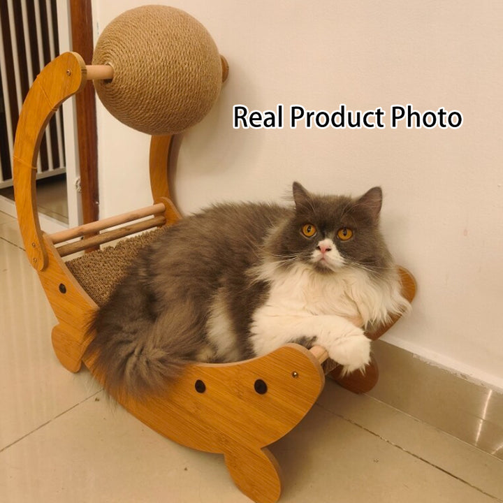 Contemporary Creative MDF Corrugated Paper Moon-shaped Cat Scratching Board For Living Room