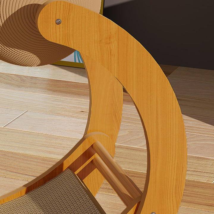 Contemporary Creative MDF Corrugated Paper Moon-shaped Cat Scratching Board For Living Room