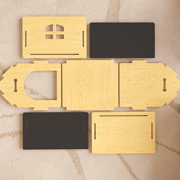 Modern Minimalist MDF House-shaped Dog Bed For Living Room &amp; Bedroom