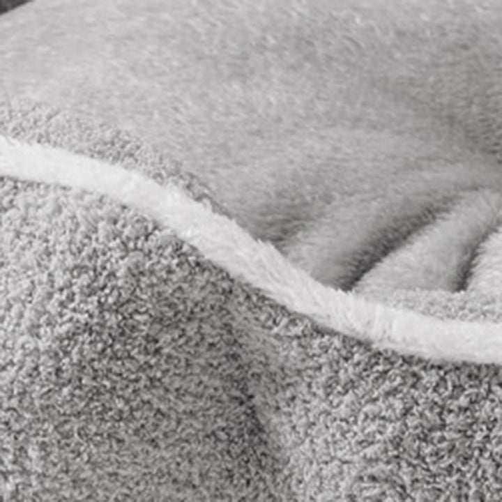 Modern Minimalist Polar Fleece Cloud Fleece PP Cotton Oval Dog Bed For Living Room &amp; Bedroom