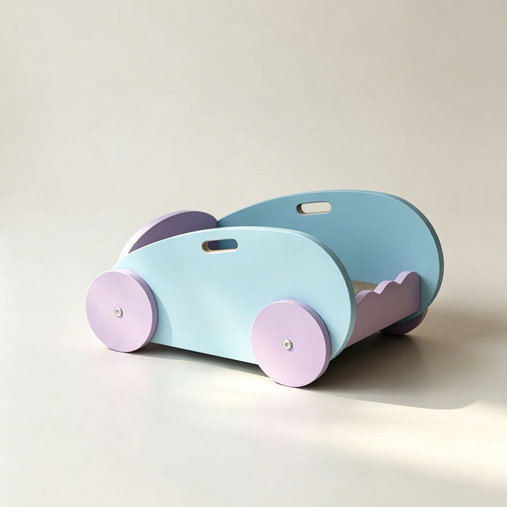 Whale Shape Cat House Furniture Durable Plywood Cat Bed - Creative Unique Blue Purple Design &amp; Rounded Edges For Bedroom &amp; Living Room