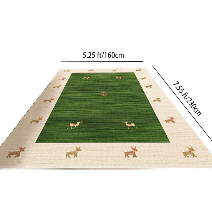 Tapis antidérapant rectangulaire en polyester TPR caoutchouc style Art déco moderne pour salon 