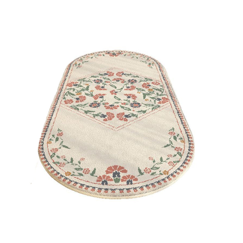 Tapis rectangulaire contemporain créatif en fausse cachemire à pois, en plastique et coton antidérapant pour enfants, pour salon 