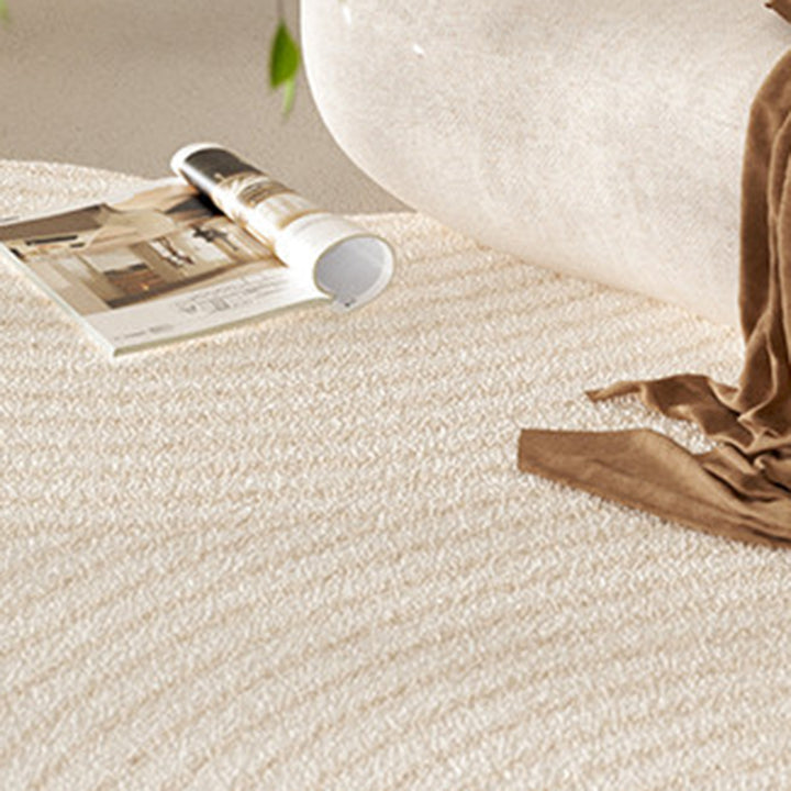 Tapis antidérapant en polyester ovale scandinave contemporain à pois en plastique pour salon 