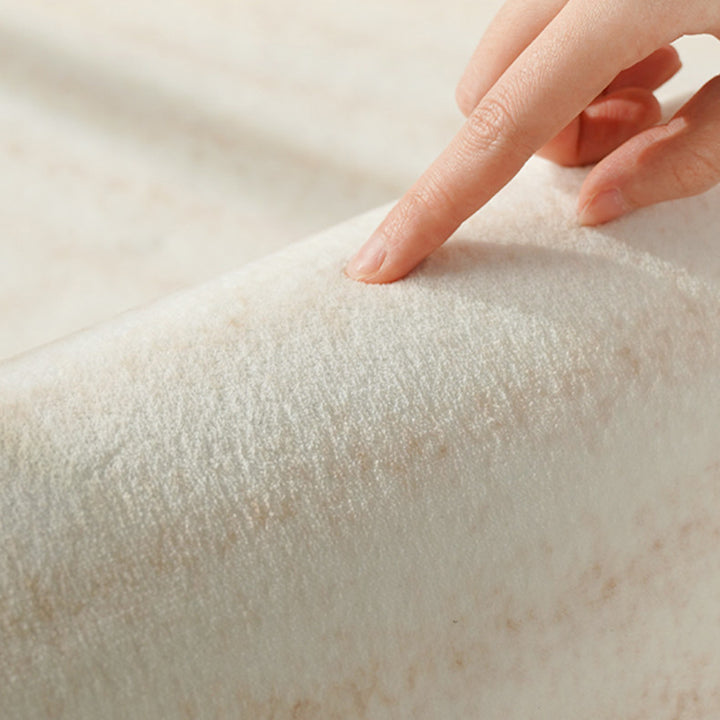Tapis antidérapant en polyester ovale scandinave contemporain à pois en plastique pour salon 