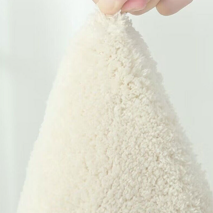 Tapis pour enfants contemporain rond créatif à pois en fausse cachemire, plastique et polyester antidérapant pour salon 