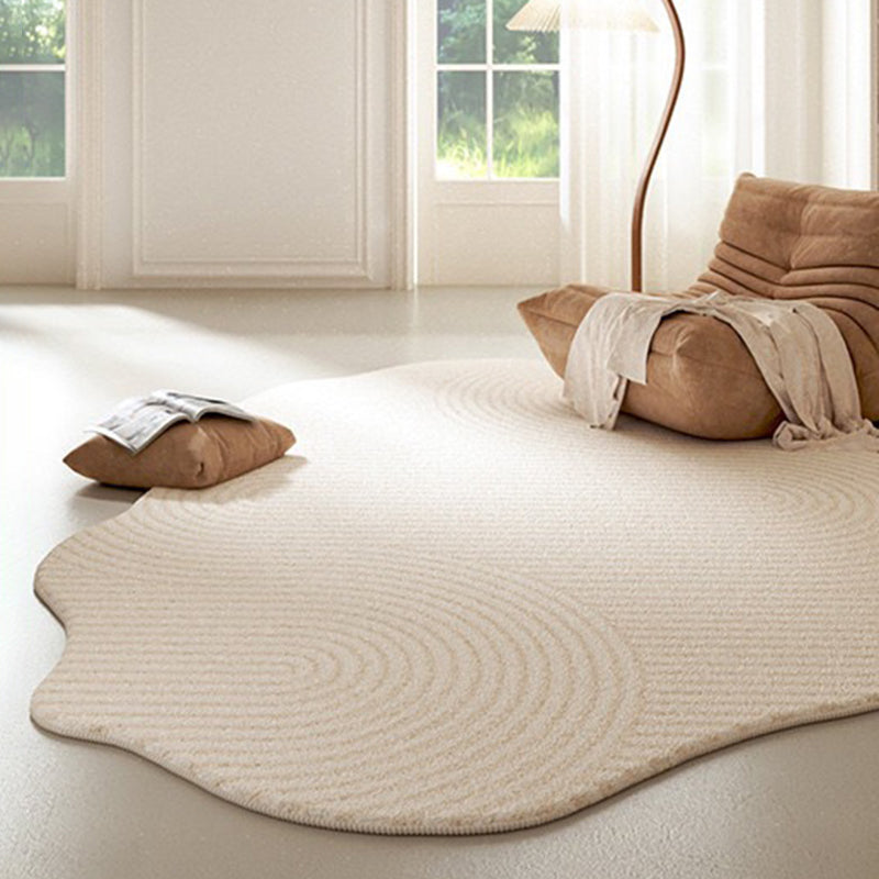 Tapis antidérapant en polyester ovale scandinave contemporain à pois en plastique pour salon 