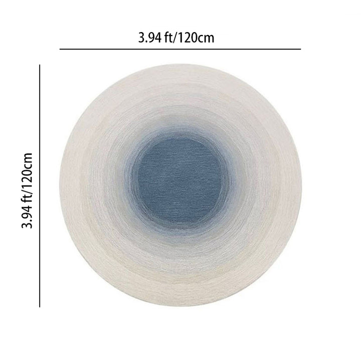 Tapis antidérapant pour salon en tissu plastique à pois en fibre de polyester ronde japonaise traditionnelle, imprimé en dégradé 