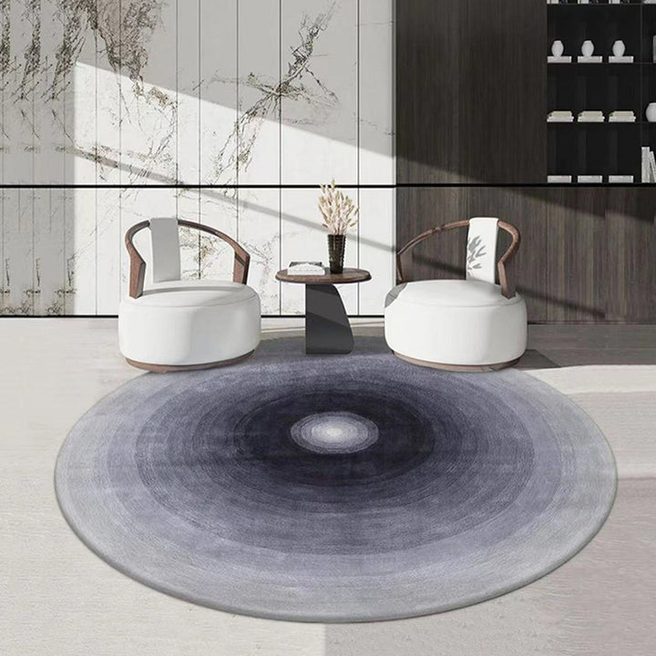 Tapis antidérapant pour salon en tissu plastique à pois en fibre de polyester ronde japonaise traditionnelle, imprimé en dégradé 