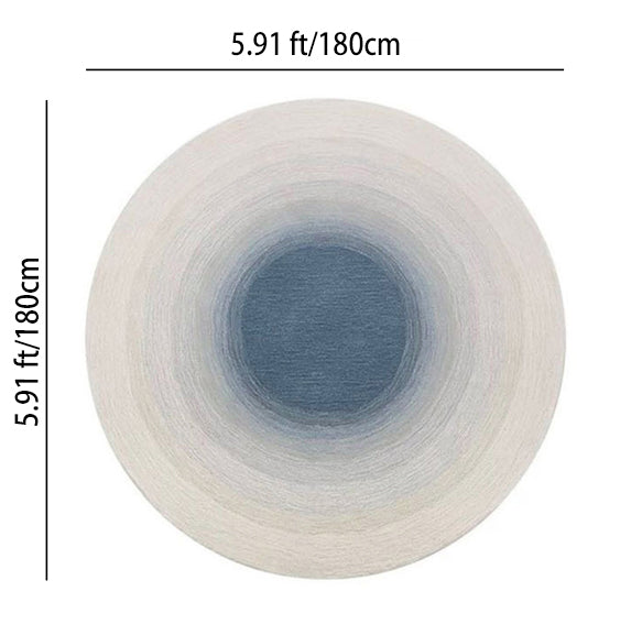Tapis antidérapant pour salon en tissu plastique à pois en fibre de polyester ronde japonaise traditionnelle, imprimé en dégradé 