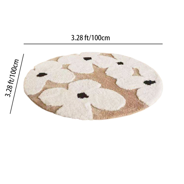 Tapis sculpté antidérapant en fibre de polyester TPR au style français traditionnel pour salon 