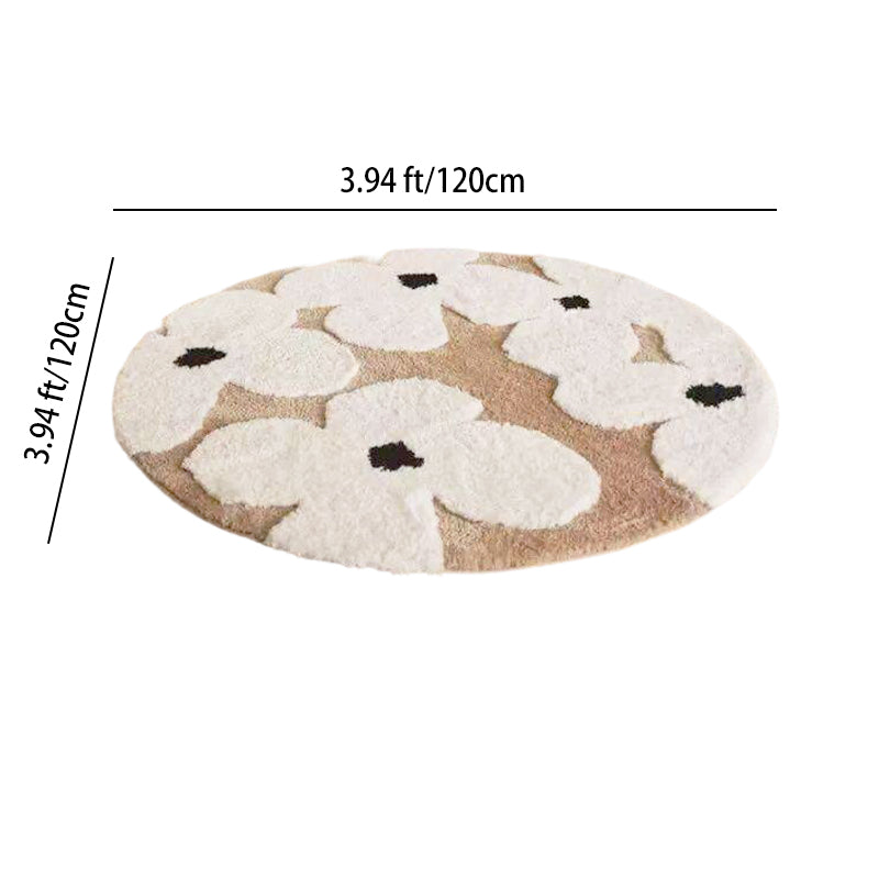 Tapis sculpté antidérapant en fibre de polyester TPR au style français traditionnel pour salon 