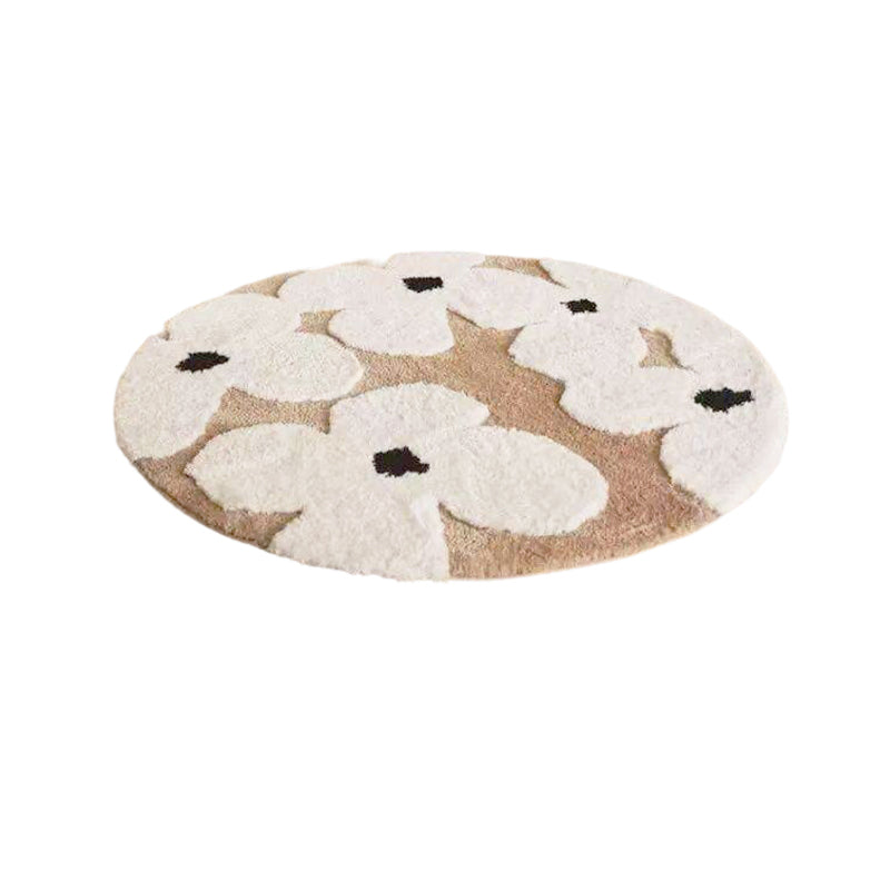 Tapis sculpté antidérapant en fibre de polyester TPR au style français traditionnel pour salon 