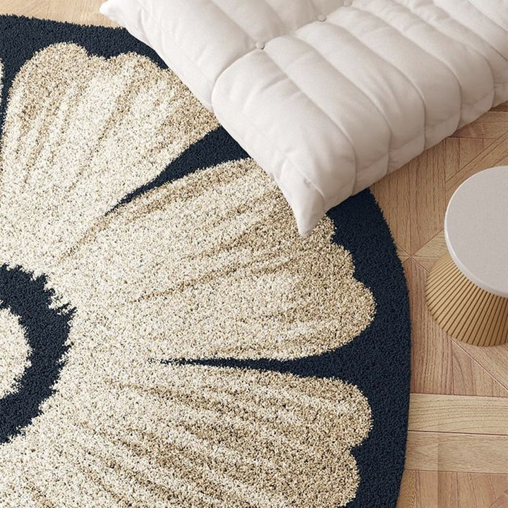 Tapis imprimé antidérapant en tissu plastique à pois effet cachemire traditionnel français pour salon 