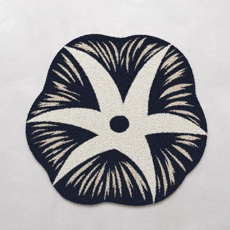 Tapis imprimé antidérapant en tissu plastique à pois effet cachemire traditionnel français pour salon 
