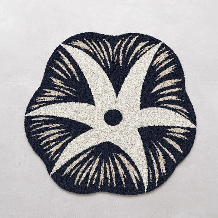 Tapis imprimé antidérapant en tissu plastique à pois effet cachemire traditionnel français pour salon 