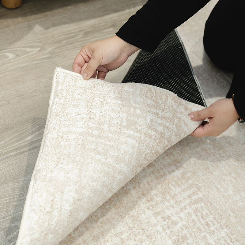 現代的なスカンジナビア風の長方形フェイクカシミヤドット柄プラスチック素材の滑り止めプリントラグ（リビングルーム用） 
