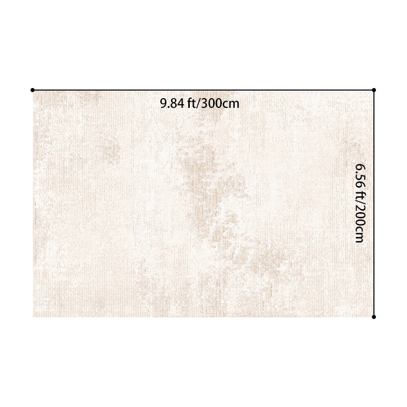 Contemporary Scandinavian Rectangular Polyester Fiber Cotton-Linen Non-Slip Printed Rug For Living Room