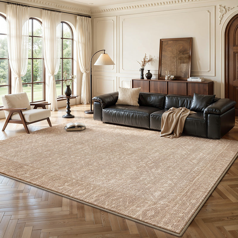 Tapis imprimé antidérapant rectangulaire en fibre de polyester et coton, style vintage traditionnel, pour salon 