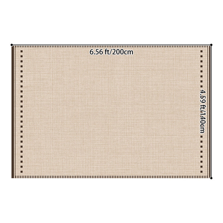 Contemporary Scandinavian Rectangular Faux Cashmere Cotton Non-Slip Printed Rug For Living Room