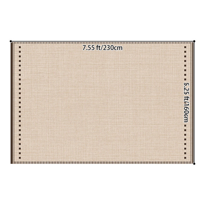 Contemporary Scandinavian Rectangular Faux Cashmere Cotton Non-Slip Printed Rug For Living Room