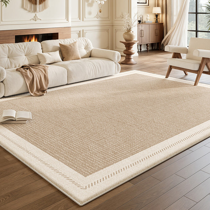 Contemporary Scandinavian Rectangular Faux Cashmere Cotton Non-Slip Printed Rug For Living Room