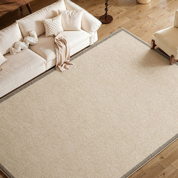 Contemporary Scandinavian Rectangular Faux Cashmere Cotton Non-Slip Printed Rug For Living Room