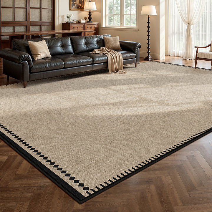 Contemporary Scandinavian Rectangular Faux Cashmere Cotton Non-Slip Printed Rug For Living Room