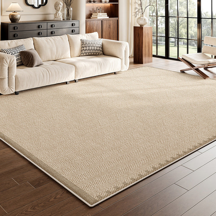 Contemporary Scandinavian Rectangular Faux Cashmere Cotton Non-Slip Printed Rug For Living Room