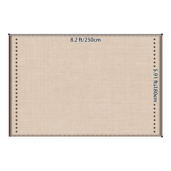 Contemporary Scandinavian Rectangular Faux Cashmere Cotton Non-Slip Printed Rug For Living Room