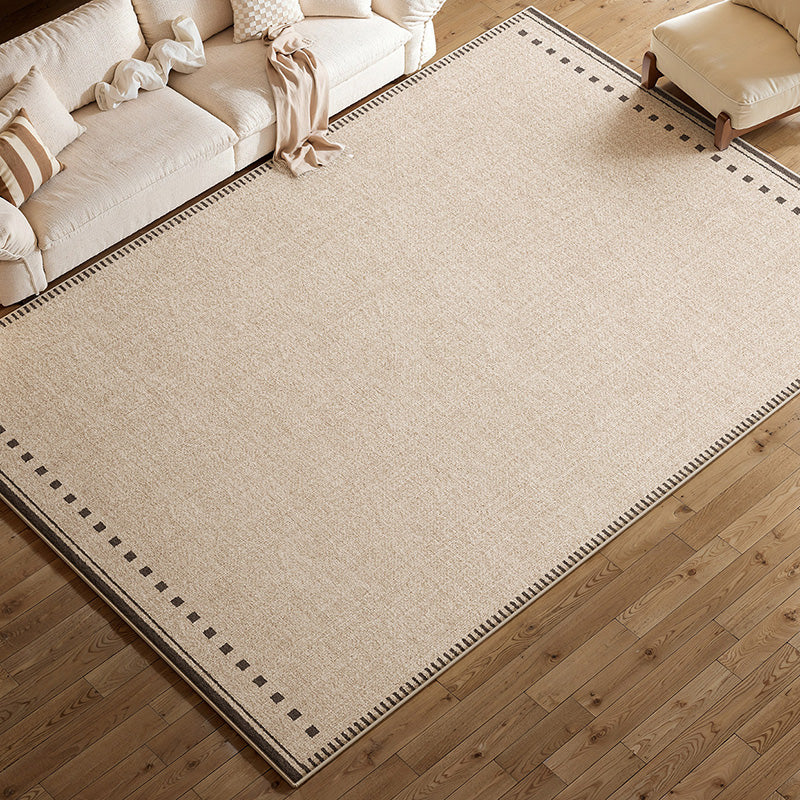 Contemporary Scandinavian Rectangular Faux Cashmere Cotton Non-Slip Printed Rug For Living Room