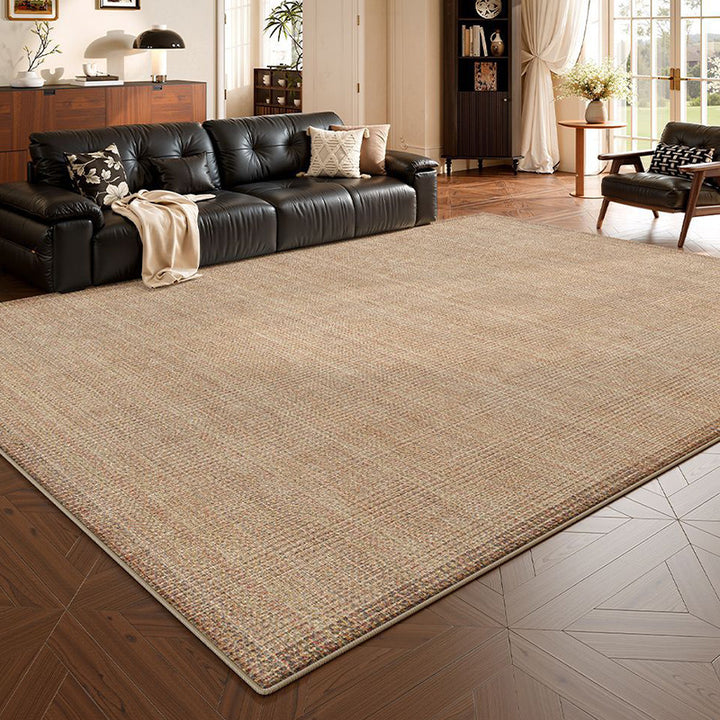 Tapis antidérapant imprimé en coton et lin, en fibre de polyester rectangulaire vintage traditionnelle à pois, en plastique, pour salon 