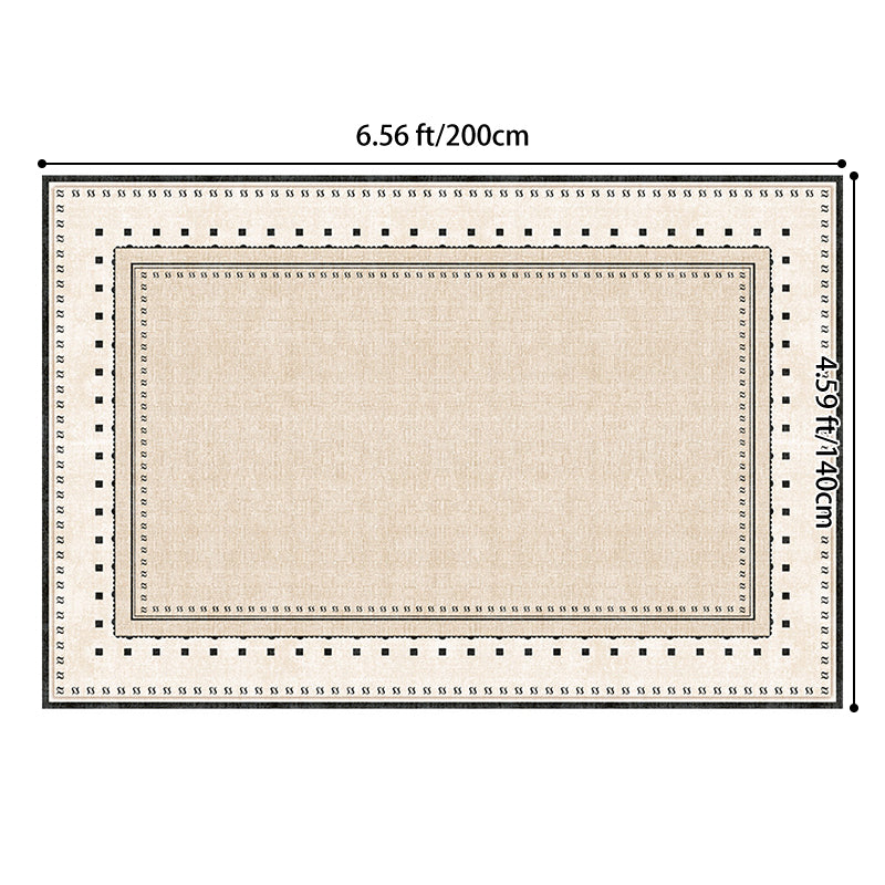 Tapis rectangulaire imprimé antidérapant en coton effet cachemire synthétique, style scandinave contemporain, pour salon 