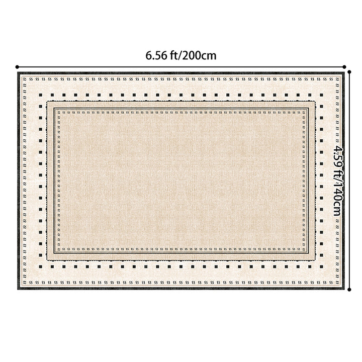Tapis rectangulaire imprimé antidérapant en coton effet cachemire synthétique, style scandinave contemporain, pour salon 