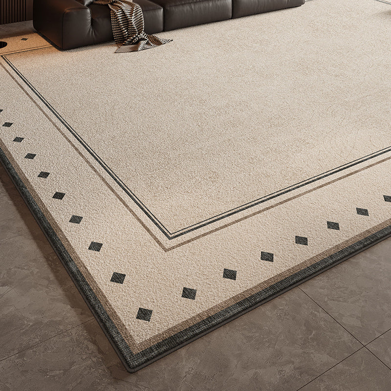 Tapis rectangulaire imprimé antidérapant en coton effet cachemire synthétique, style scandinave contemporain, pour salon 
