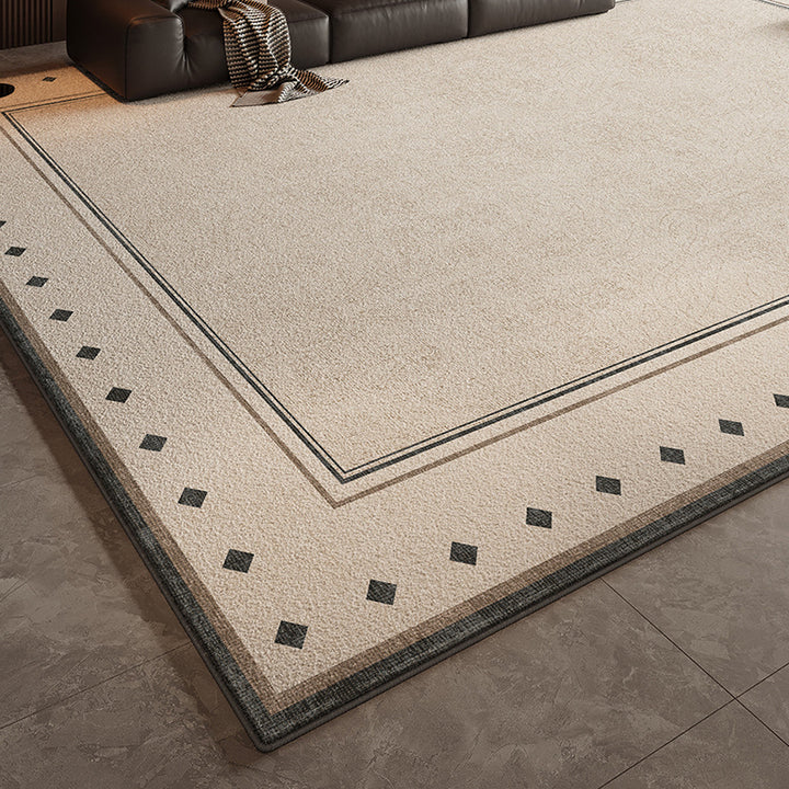 Tapis rectangulaire imprimé antidérapant en coton effet cachemire synthétique, style scandinave contemporain, pour salon 