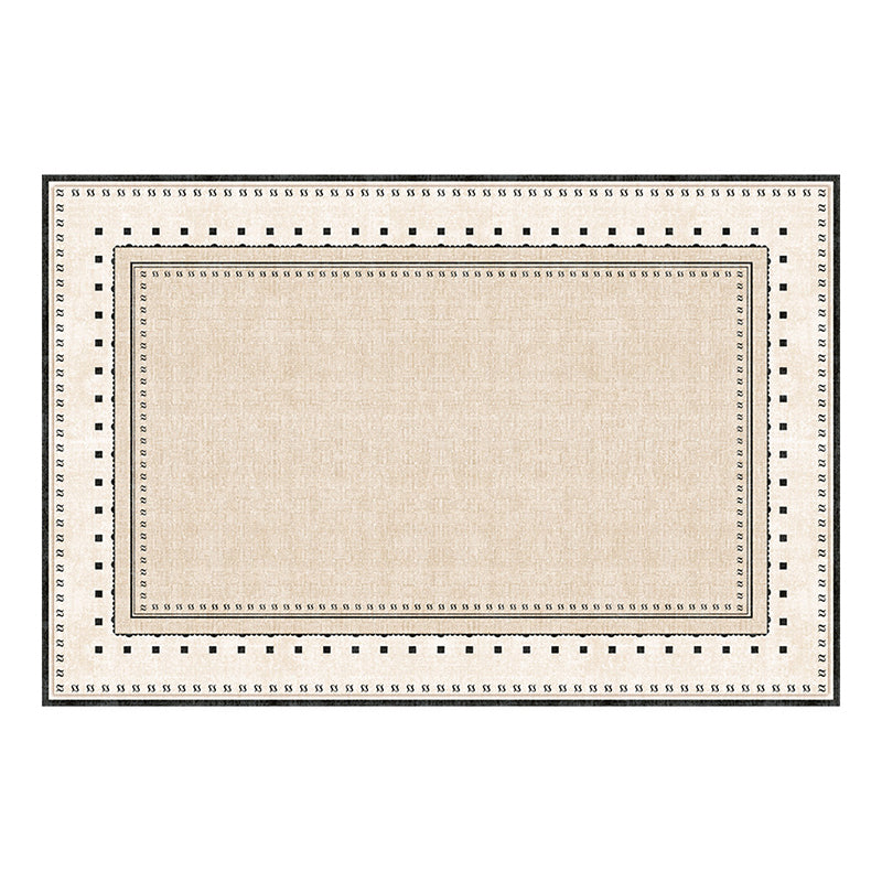 Tapis rectangulaire imprimé antidérapant en coton effet cachemire synthétique, style scandinave contemporain, pour salon 