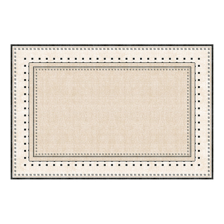Tapis rectangulaire imprimé antidérapant en coton effet cachemire synthétique, style scandinave contemporain, pour salon 