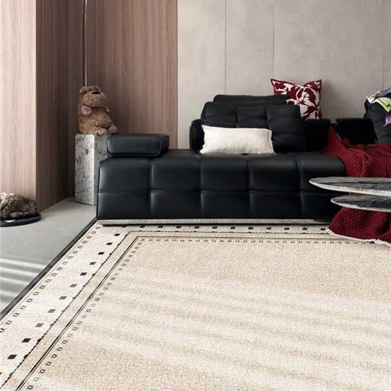 Tapis rectangulaire imprimé antidérapant en coton effet cachemire synthétique, style scandinave contemporain, pour salon 