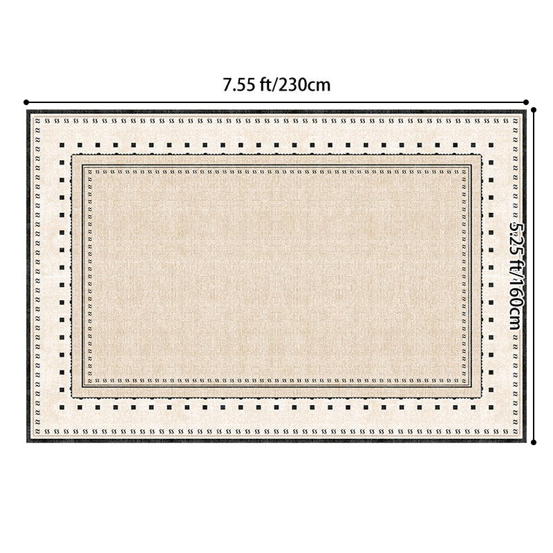 Tapis rectangulaire imprimé antidérapant en coton effet cachemire synthétique, style scandinave contemporain, pour salon 