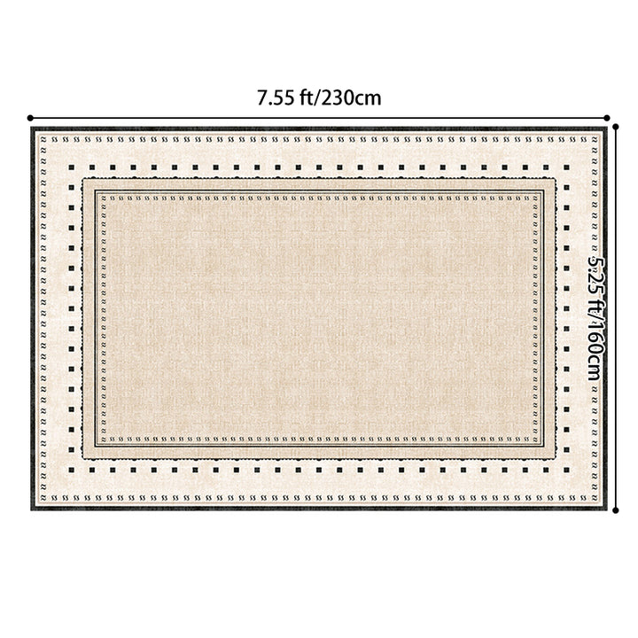 Tapis rectangulaire imprimé antidérapant en coton effet cachemire synthétique, style scandinave contemporain, pour salon 