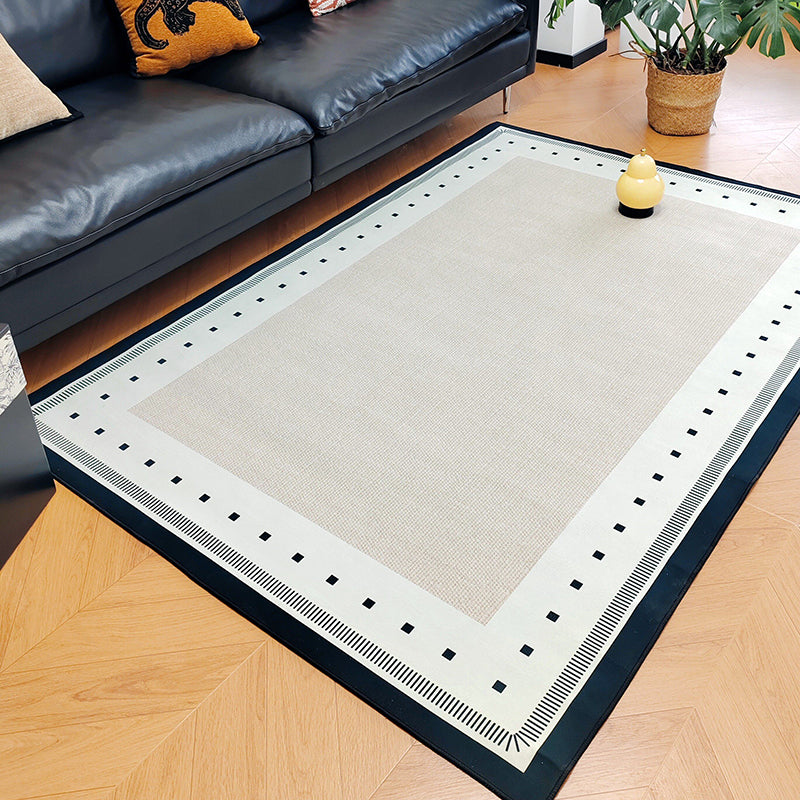 Tapis rectangulaire imprimé antidérapant en coton effet cachemire synthétique, style scandinave contemporain, pour salon 