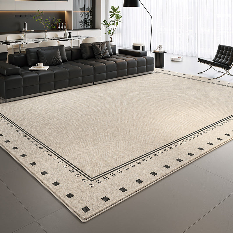 Tapis rectangulaire imprimé antidérapant en coton effet cachemire synthétique, style scandinave contemporain, pour salon 