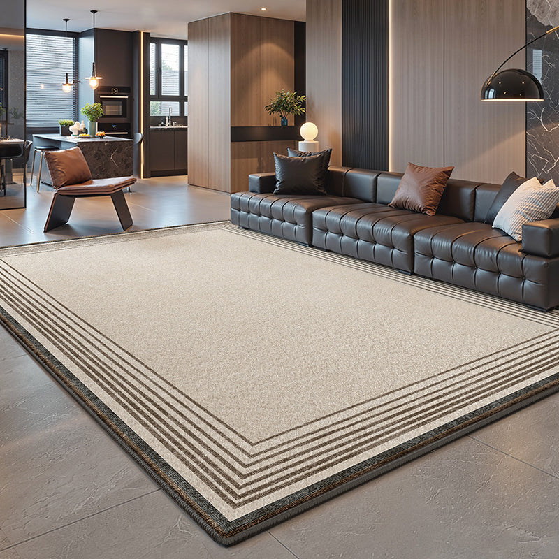 Tapis rectangulaire imprimé antidérapant en coton effet cachemire synthétique, style scandinave contemporain, pour salon 