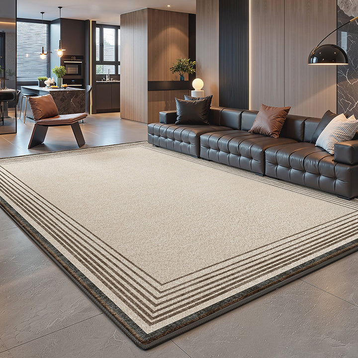 Tapis rectangulaire imprimé antidérapant en coton effet cachemire synthétique, style scandinave contemporain, pour salon 