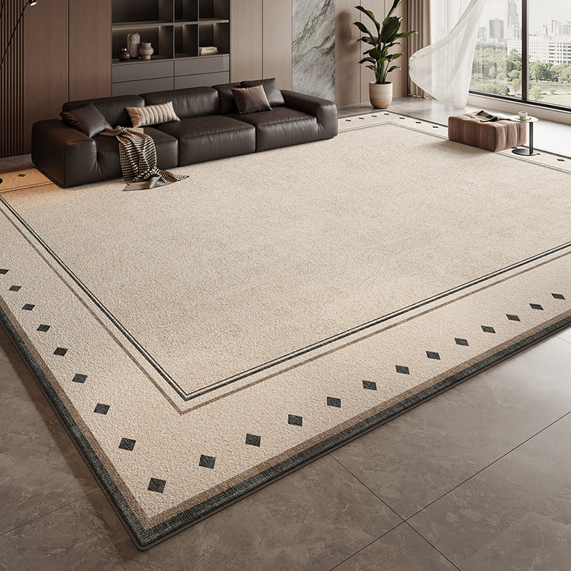 Tapis rectangulaire imprimé antidérapant en coton effet cachemire synthétique, style scandinave contemporain, pour salon 
