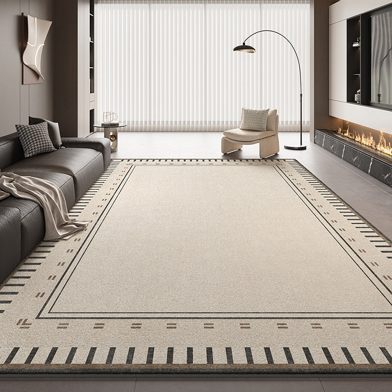 Tapis rectangulaire imprimé antidérapant en coton effet cachemire synthétique, style scandinave contemporain, pour salon 