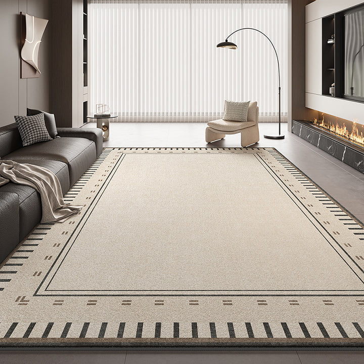 Tapis rectangulaire imprimé antidérapant en coton effet cachemire synthétique, style scandinave contemporain, pour salon 