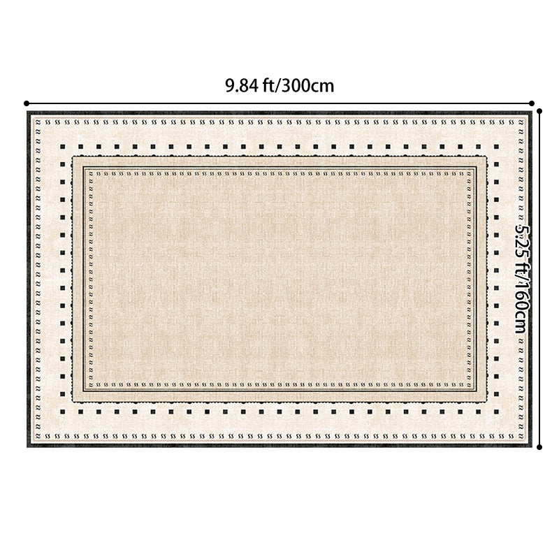 Tapis rectangulaire imprimé antidérapant en coton effet cachemire synthétique, style scandinave contemporain, pour salon 