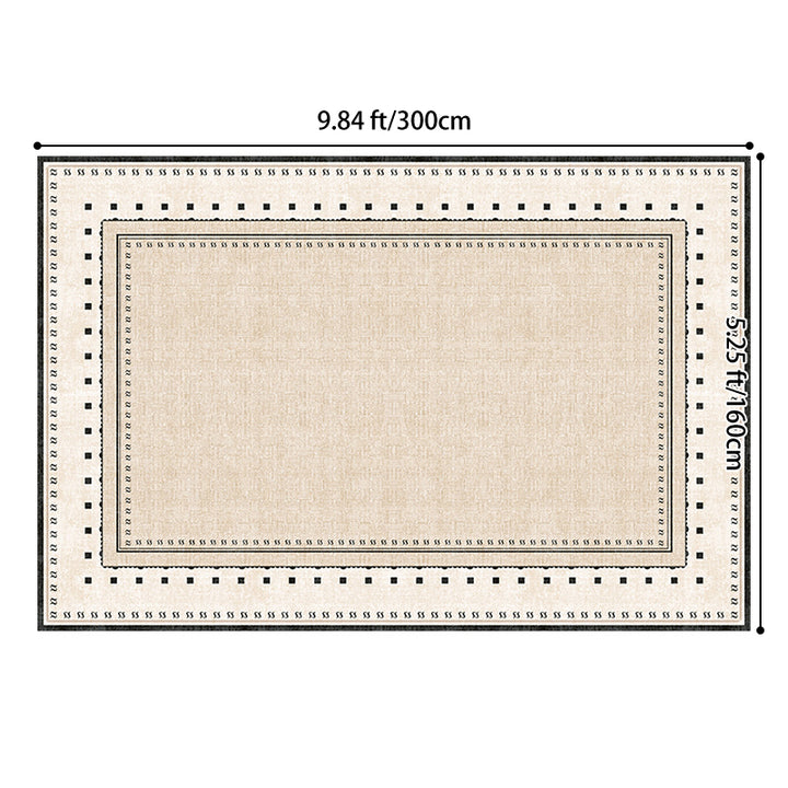 Tapis rectangulaire imprimé antidérapant en coton effet cachemire synthétique, style scandinave contemporain, pour salon 